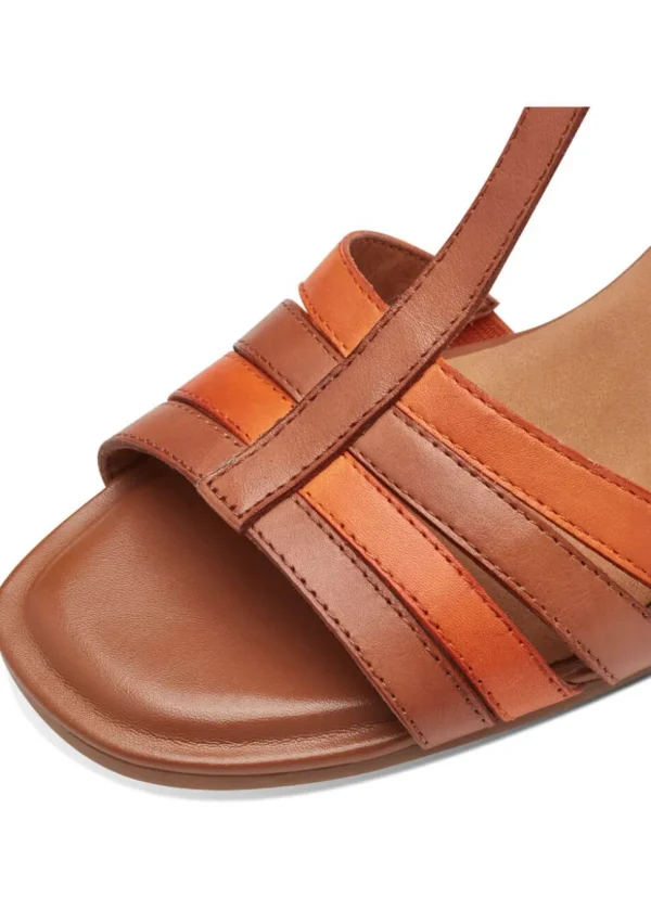 Tamaris Comfort Sally Leather 70's Sandals Pumps Brown