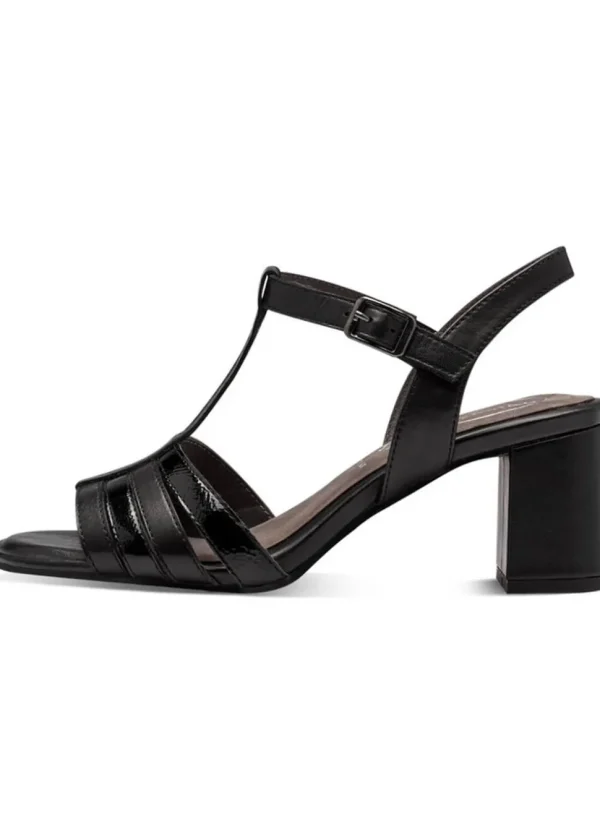Tamaris Comfort Sally Leather 70's Sandals Pumps Black