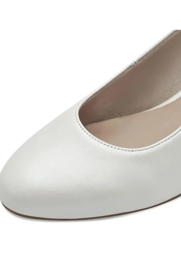 Tamaris Comfort Zara Leather Slingback Pumps Pearlized