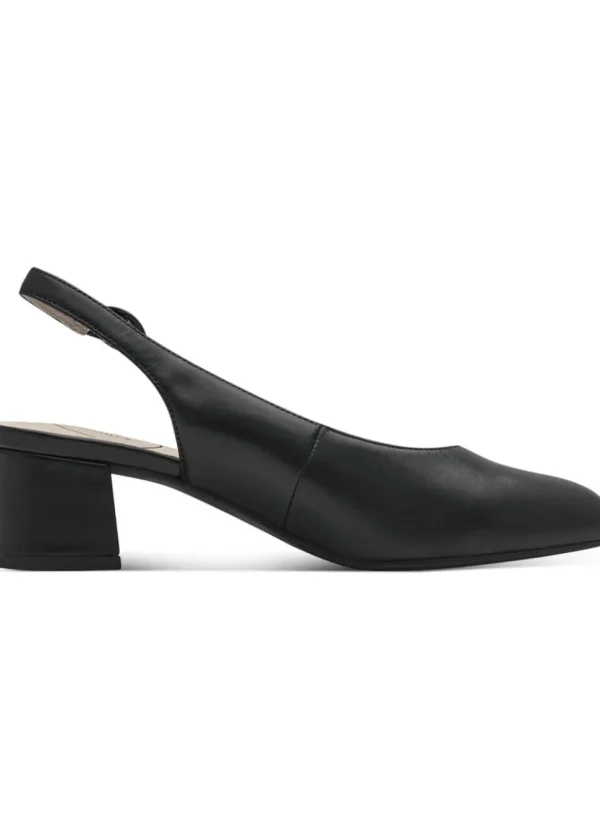 Tamaris Comfort Zara Leather Slingback Pumps Black