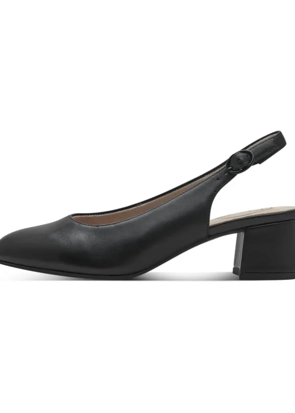 Tamaris Comfort Zara Leather Slingback Pumps Black