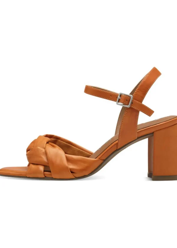 Tamaris Donna Leather 70's Sandals Pumps Orange