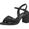 Tamaris Donna Leather Sandals 70's Pumps Black