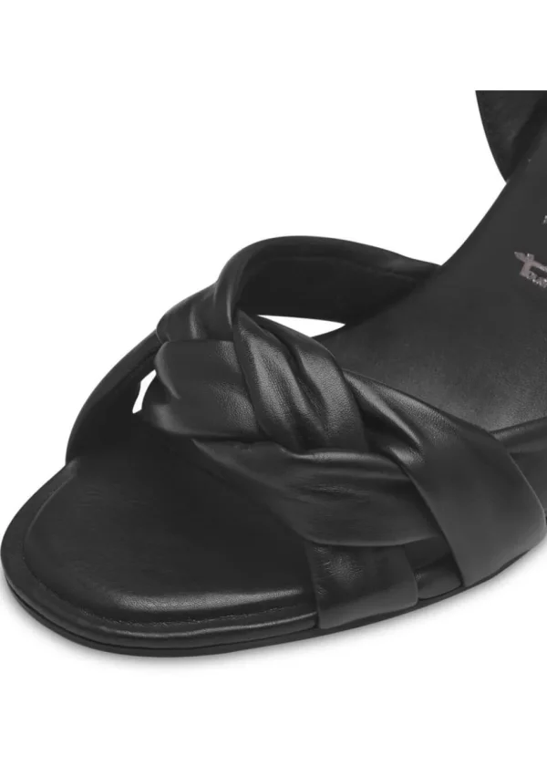 Tamaris Donna Leather Sandals 70's Pumps Black