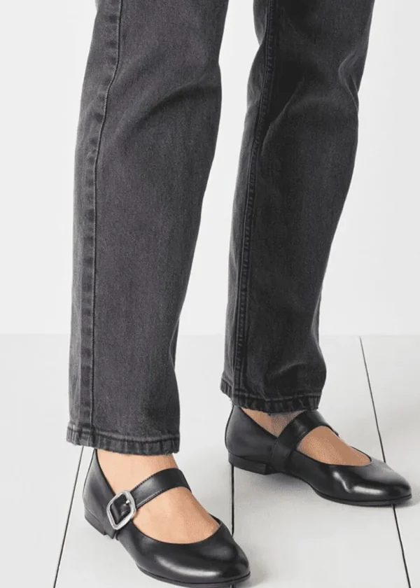 Tamaris Glinda Leren Ballerinas Black