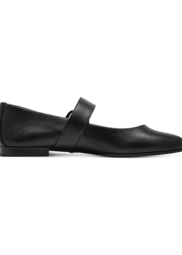Tamaris Glinda Leren Ballerinas Black