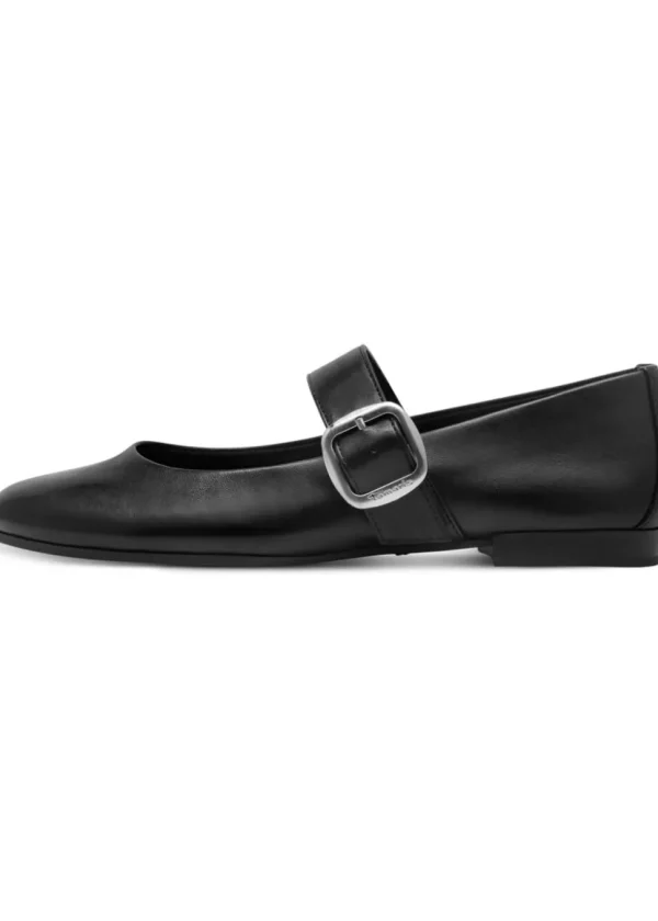 Tamaris Glinda Leren Ballerinas Black