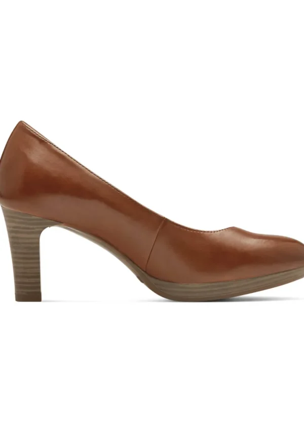 Tamaris Helena Leather 50's Pumps Cognac
