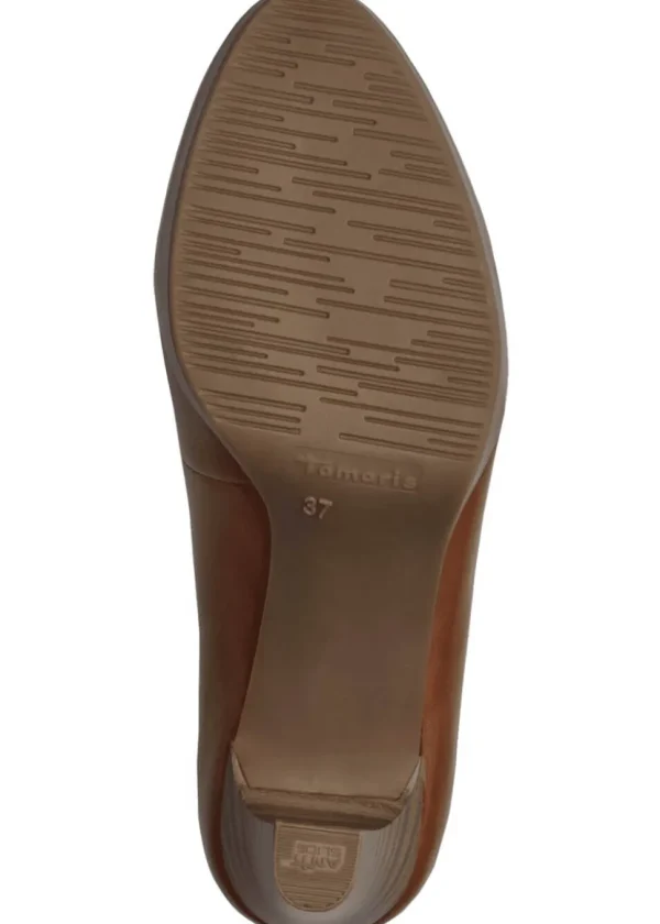 Tamaris Helena Leather 50's Pumps Cognac
