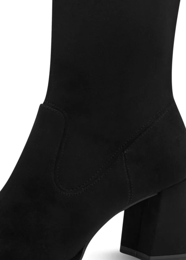 Tamaris Holly Vegan Faux-Suede Boots Black