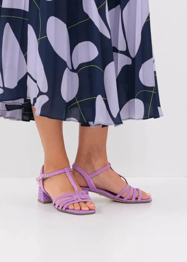 Tamaris Jane Leather 60's Sandals Pumps Light Purple