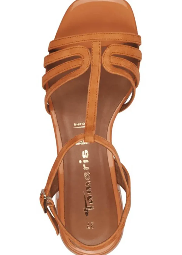 Tamaris Jane Leren 60's Sandals Pumps Orange