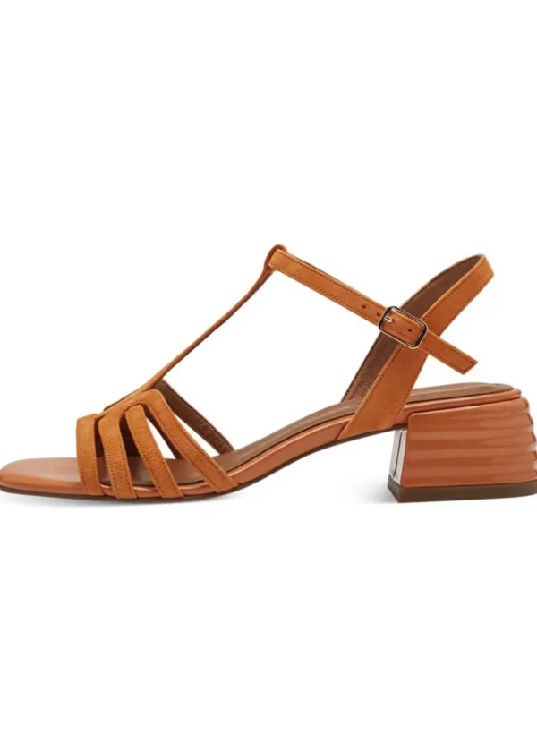 Tamaris Jane Leren 60's Sandals Pumps Orange