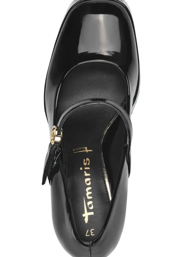 Tamaris Joy Patent Vegan 50's Pumps Black