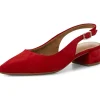 Tamaris Kaylee Slingback Leather Pumps Red