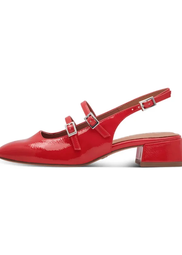 Tamaris Lana Patent 60's Pumps Red