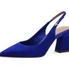 Tamaris Miranda Leather Slingback Pumps Royal Blue