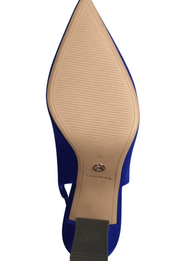 Tamaris Miranda Leather Slingback Pumps Royal Blue