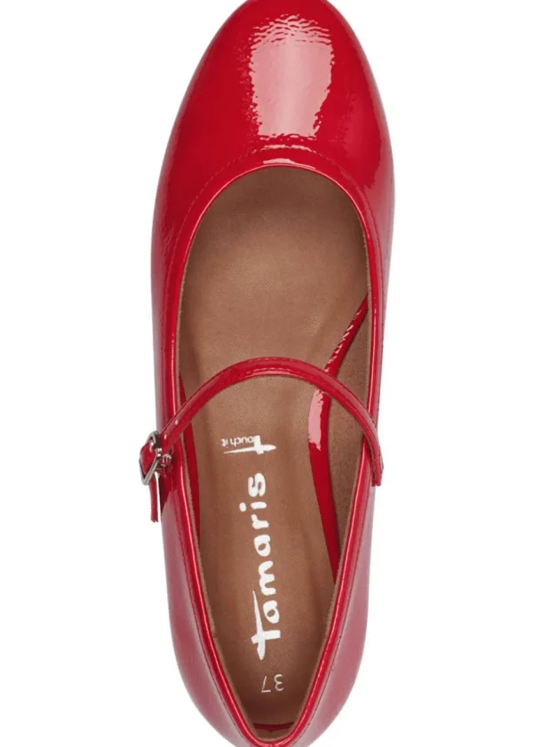 Tamaris Nadia Vegan Ballerina's Red