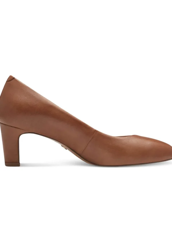 Tamaris Ruby 50's Leather Pumps Cognac