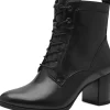 Tamaris Ruth 60's Leather Boots Black