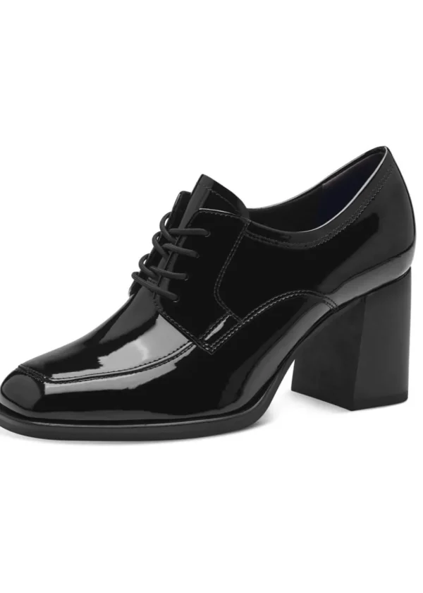 Tamaris Suzy Patent 60's Ankle Boots Black