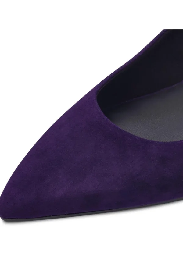Tamaris Tess Suede Leather 80's Pumps Purple