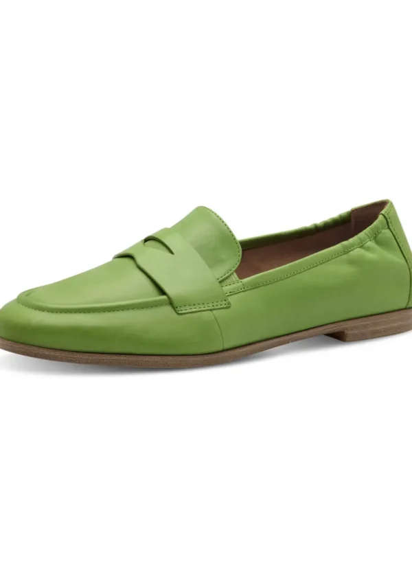Tamaris Yvette Leather Loafers Apple Green