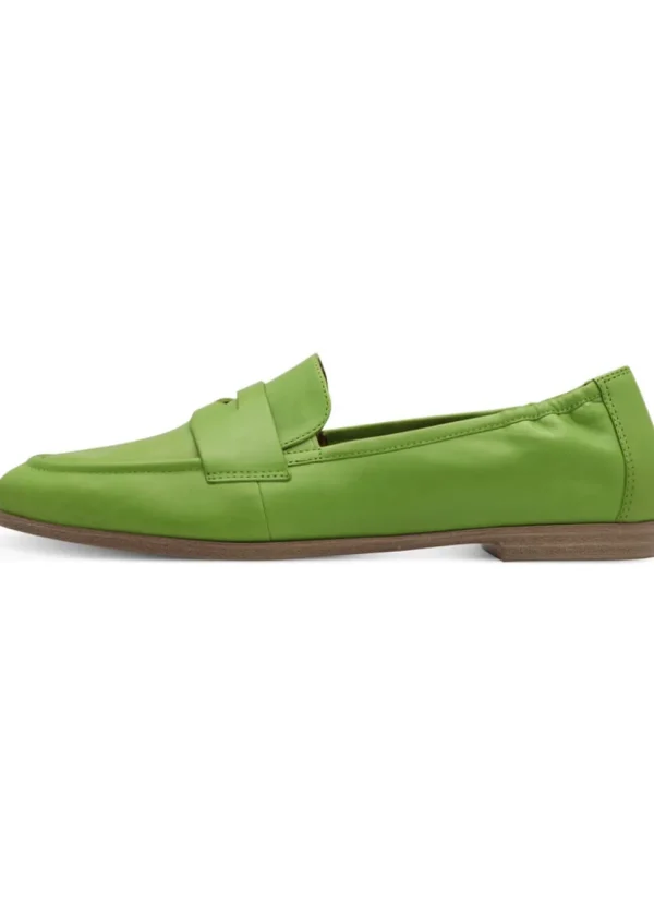 Tamaris Yvette Leather Loafers Apple Green