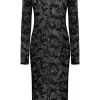 Third Identity Batcave Mesh Midi Dress Black