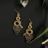 Trollbinde Slithery Scale Snake Earrings Antique Gold