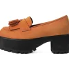 TUK Tassel Platform Loafers Orange