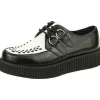T.U.K Unisex Viva Lo Sole Creeper Leather Black White