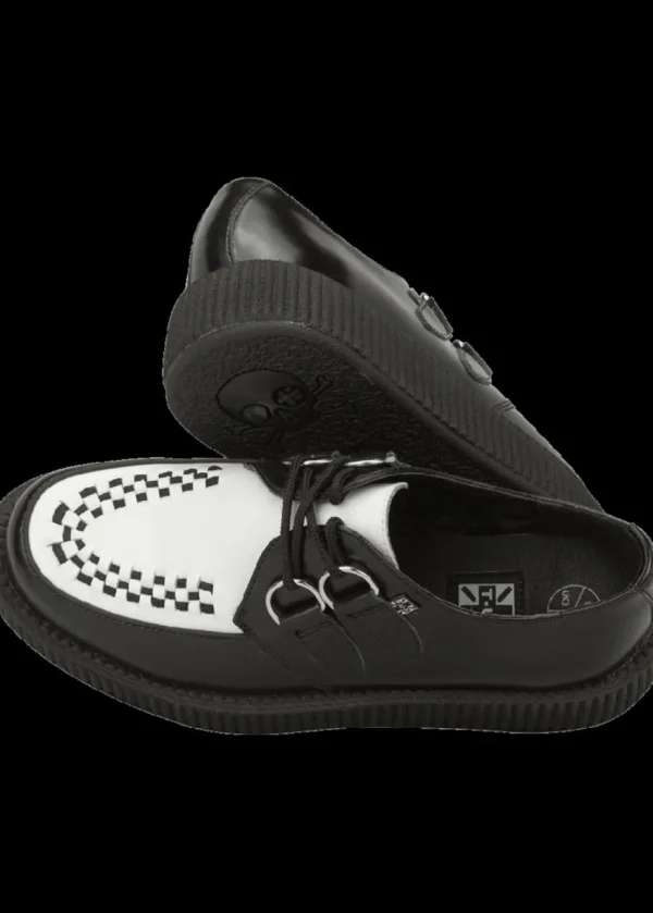 T.U.K Unisex Viva Lo Sole Creeper Leather Black White
