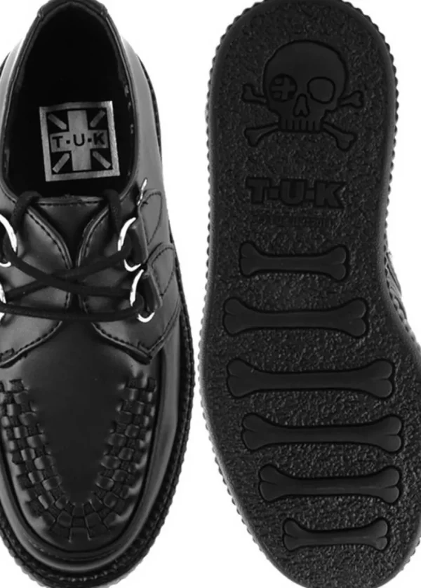 T.U.K Unisex Viva Mondo Creeper Leather Black