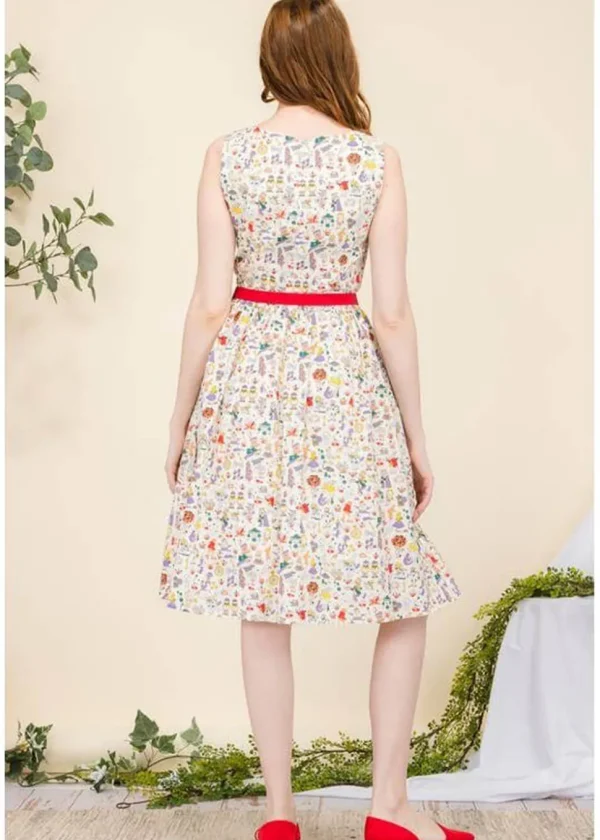 Tulip B Alice In Wonderland 50's Dress Ivory