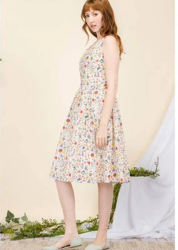 Tulip B Alice In Wonderland 50's Dress Ivory