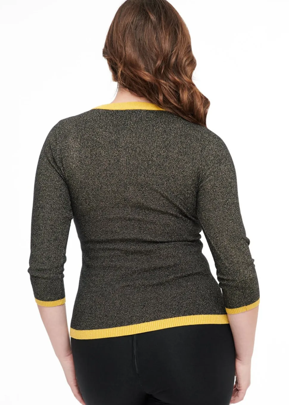 Unique Vintage Bookworm Peacock 40's Cardigan Black Gold
