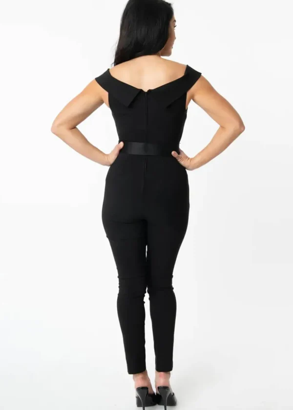 Unique Vintage Gillian 50's Jumpsuit Black