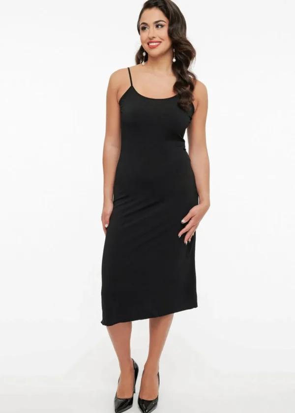 Unique Vintage Lola Midi Onderjurk Zwart