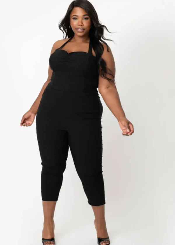 Unique Vintage Marcel Halter 50's Jumpsuit Black