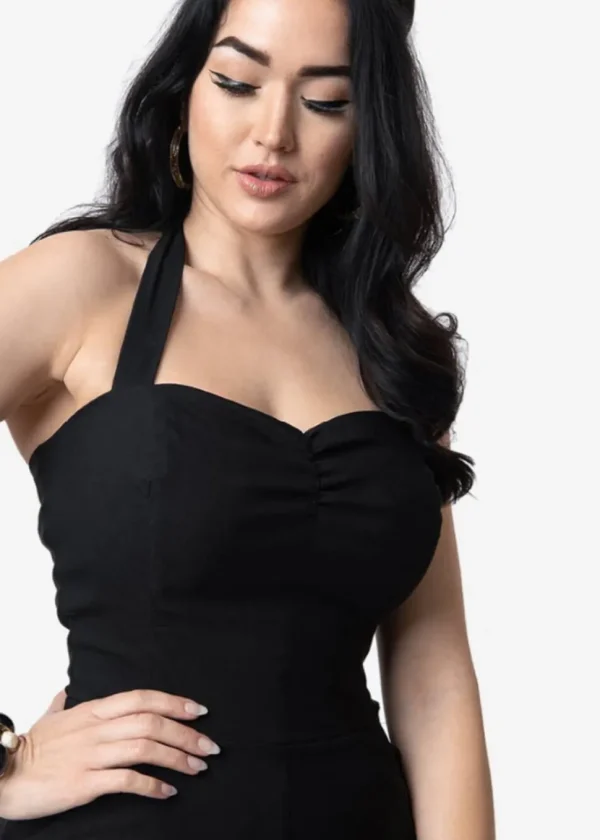 Unique Vintage Marcel Halter 50's Jumpsuit Black