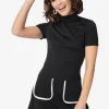 Unique Vintage Smak Parlor Wave Maker 60's Mod Dress Black