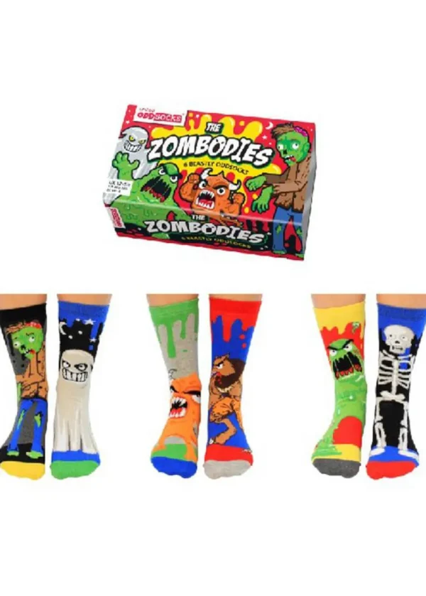 United Odd Socks 6 Women Socks Zombie Zombodies