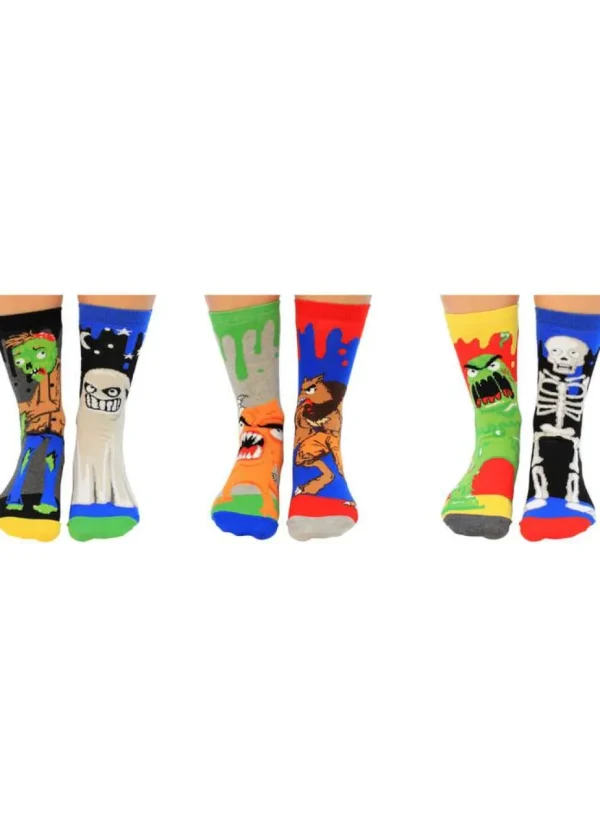 United Odd Socks 6 Women Socks Zombie Zombodies