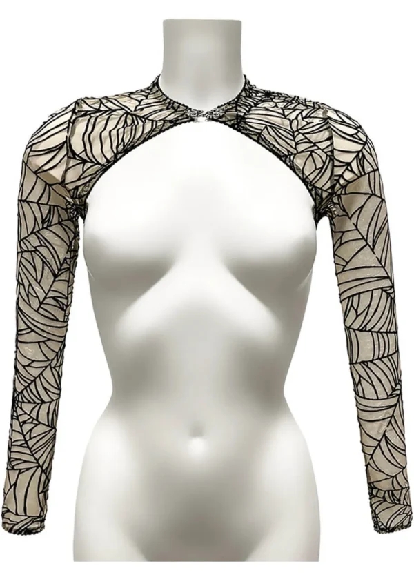 Videnoir Spiderweb Bolero Nude Black