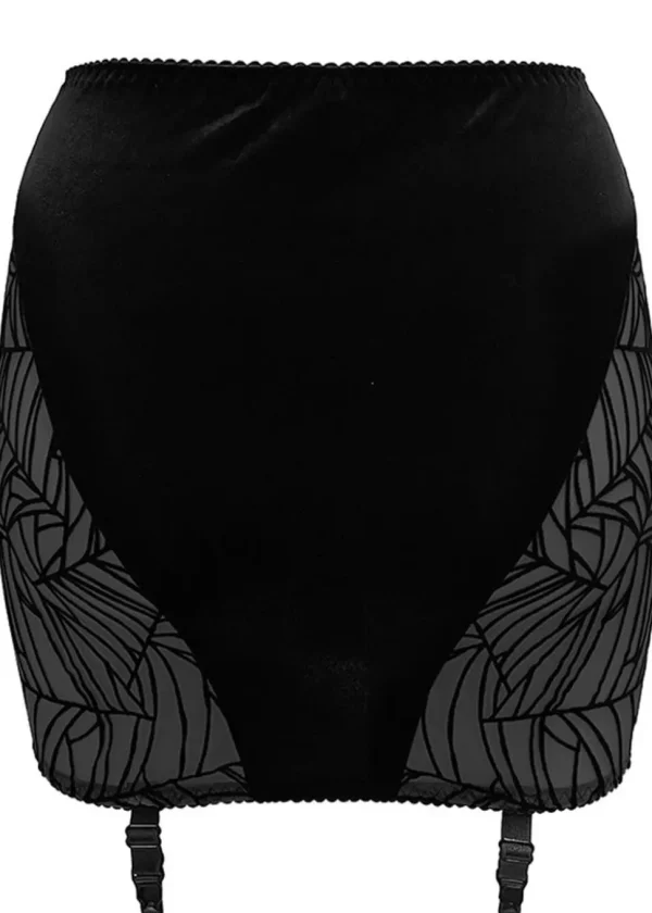 Videnoir Spiderweb Garter Skirt Black
