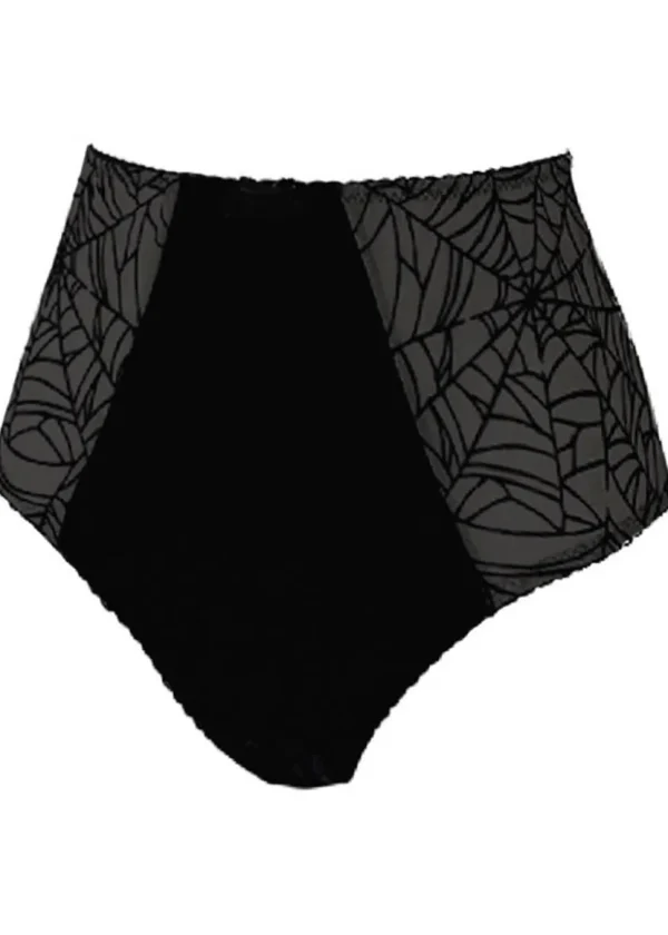 Videnoir Spiderweb High Waist Brief In Black