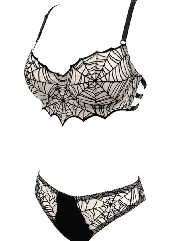 Videnoir Spiderweb Padded Bra Nude Black