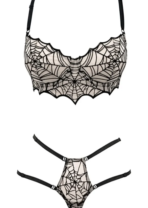 Videnoir Spiderweb String Nude Black